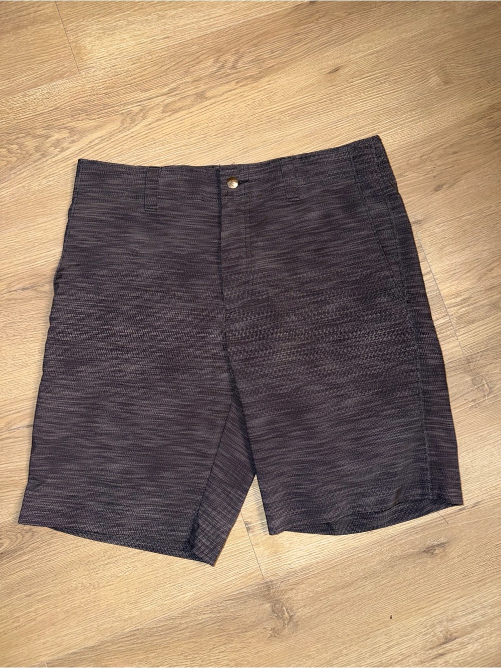 Men's Gray Textured Golf Performance Shorts